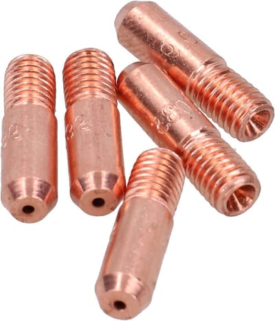 Mini Contact Tips - Lassoorten Tips - MIG Lassen - Standaard Fakkels - 1.0mm 5 Stuks - Metaal