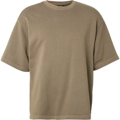 Urban Classics - Heavy Washed Boxy Heren Tshirt - S - Olijfgroen