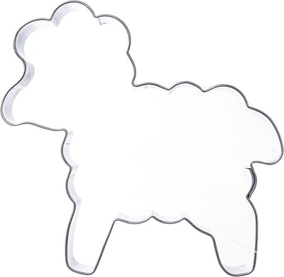 Koekjessnijder Edelstaal Paaslam 10 cm - Vormen - Uitsteekvorm - Cookie - Cutter - Uitsteekvormpjes - Koekjes - Bakken
