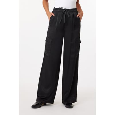 Scotch & Soda Satin Cargo Black Taglia: W24 | Pantaloni cargo Outlet | Donna | Nero