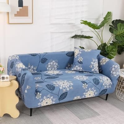 1 stuks elastische bedrukte bankhoes, allesomvattend, antislip, seizoensbestendig, kat-/stofwerend, wasbaar/duurzaam, voor huisbankdecoratie&bescherming 1-Seater gray