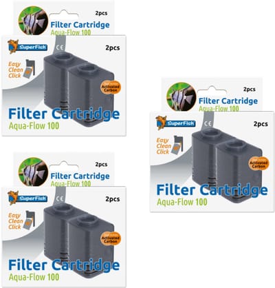 SuperFish Aquaflow Cartridge 100 - Voordeel set - 3 verpakkingen - 6 Cartridges