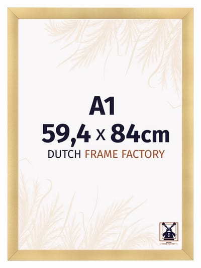 Fotolijst A1 59,4x84 cm - MDF - Goud Mat - Praag