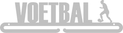 Voetbal Girl Medaillehanger RVS (35cm breed) - Nederlands product - incl. cadeauverpakking - sportcadeau - topkado - medalhanger - medailles- voetbal cadeau- voetbal kado- kinderverjaardag- kinderkamer
