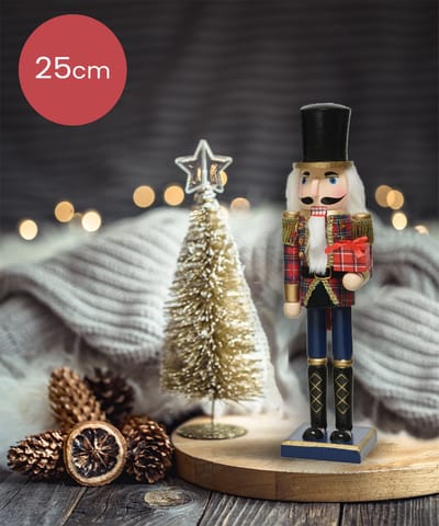 Notenkraker blauw zwart met cadeautje - 25CM