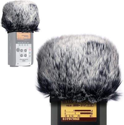 Windscherm van nepbont voor Zoom H2n en H4n recorders - Geluidsisolatie, Bescherming en Verbeterde Geluidskwaliteit