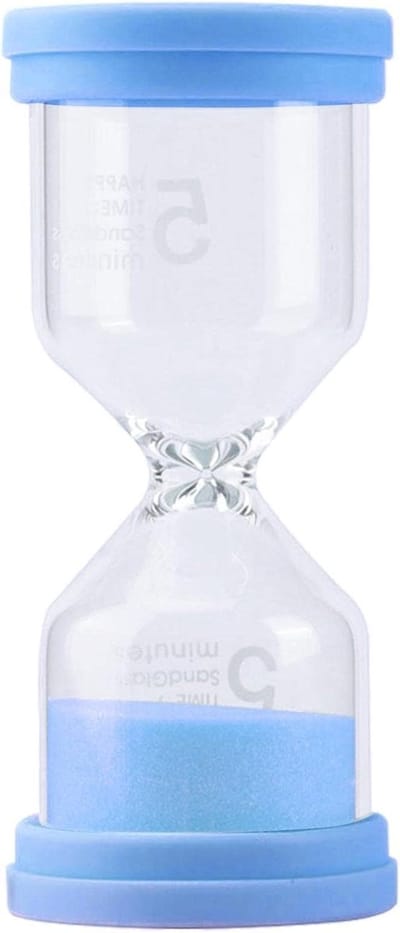Zandloper Timer - Keukentimer Zand - Tijd Beheren - Duurzaam Borosilicaatglas - 9.7 x 4.3 cm - Blauw