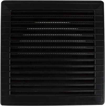 Ventilatierooster vierkant met insectenbescherming - Ø 100 120 125 150 mm - kunststof afvoerrooster