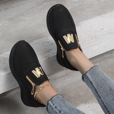 Damesmode Gevulkaniseerde Sneakers Platform Effen Kleur Flats Dames Schoenen Casual Ademende Wiggen Dames Wandelschoenen 38