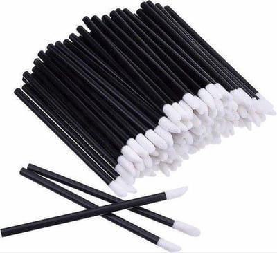 CHPN - Lipgloss kwastje - Oogschaduw kwastje - Make-up borsteltje - 9CM lang - Make-up tool - 50 stuks - Zwarte borsteltjes voor lipgloss en oogschaduw - Universeel