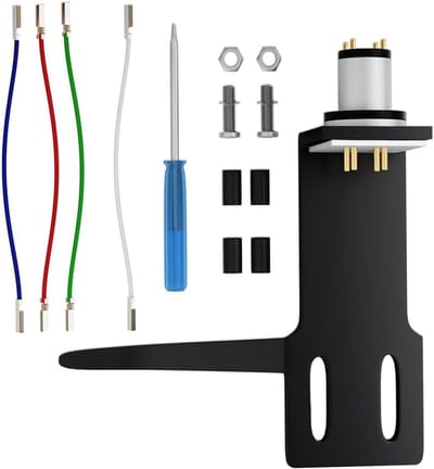 Platenspeler Headshell Houder - Pickup Armhouder - Vinyl Afspelen - Universele Pasvorm - 12 x 10 x 2 cm - Zwart
