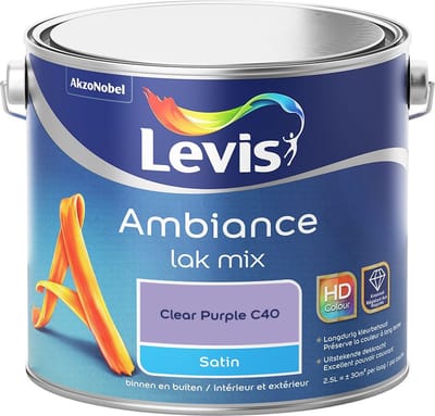 Levis - Ambiance Lak Satin Mix - Clear Purple C40 - Mengverf - 2,5 L