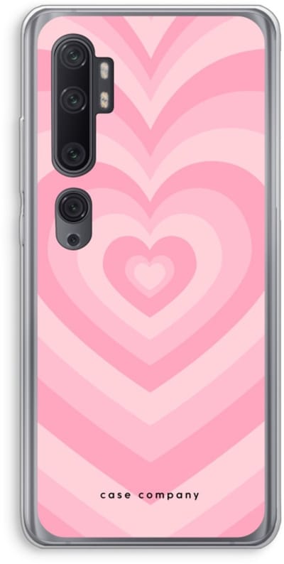 Case Company® - Hoesje geschikt voor Xiaomi Mi Note 10 Pro hoesje - Hart Roos - Soft Cover Telefoonhoesje - Bescherming aan alle Kanten en Schermrand