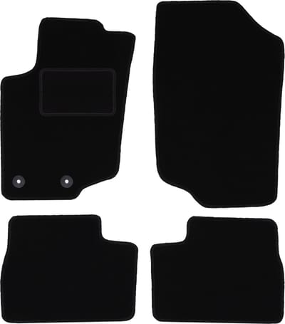 Zwarte veloursmatten voor: Peugeot 207 SW, stationwagen, hatchback (2006-2012)