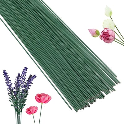 60 Stuks Groene Bloemstelen, 2 mm Dikte, 30 cm Lang, Perfect voor DIY Bloemstukken en Boeketten