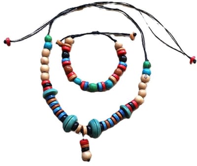 Dogs Love Munay hondenketting - set met armband - halsband - rood/blauw