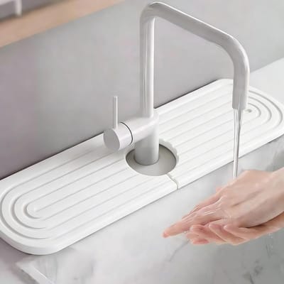 Drainer Mat voor de Keuken - Water Tap Splash Guard, Afvoer Mat, Wateropvangmat 40 x 10 cm