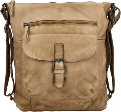 Hide & Stitches Paint Rock Schoudertas - Rugzak - Leer - Rugtas - Crossbody - Leren Dames Tas - Zand