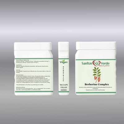 Sanitas Verde Berberine Complex 600 mg Bloedsuiker Metabolisme Kaneel Mariadistel 90 Vegan Capsules