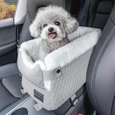 Middenconsole hondenautostoel voor kleine honden tot 6 kg - Veilig en Wasbaar