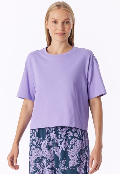 Shirt met korte mouwen van Heavy Single Jersey, zacht lila - Mix+ Relax 34