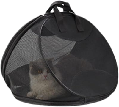 Draagbare Dierentas - Reistas Kitten - Veilig Vervoer - Ademend Mesh Ontwerp - 40 cm Lengte - Zwart