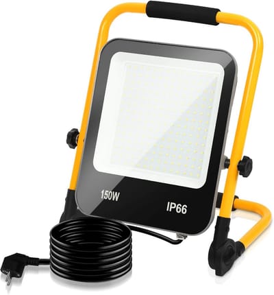 Krachtige LED Bouwlamp 150W 13000 Lumen Koudwit Werkverlichting met 3m Kabel
