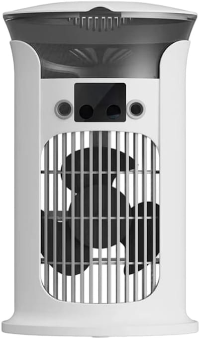 Mobiele Airco, 880ml Luchtkoeler, 4-in-1 Mini Mobiele Airco Met 3 Snelheden, Stille Torenventilator, Draagbare Airco Voor Huis & Kantoor, Wit [Energieklasse A]