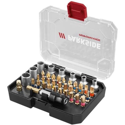 PARKSIDE PERFORMANCE Bitset of bit- en dopsleutelset (Torsiebits/doppen, 40 stuks)