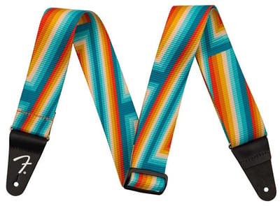Fender Retro Ribbed Polyester Gitaarband Regenboog 0990637212