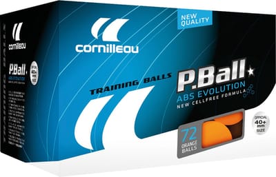 Cornilleau P-Ball ABS Evolution 1* Tafeltennisballen x72 - Oranje