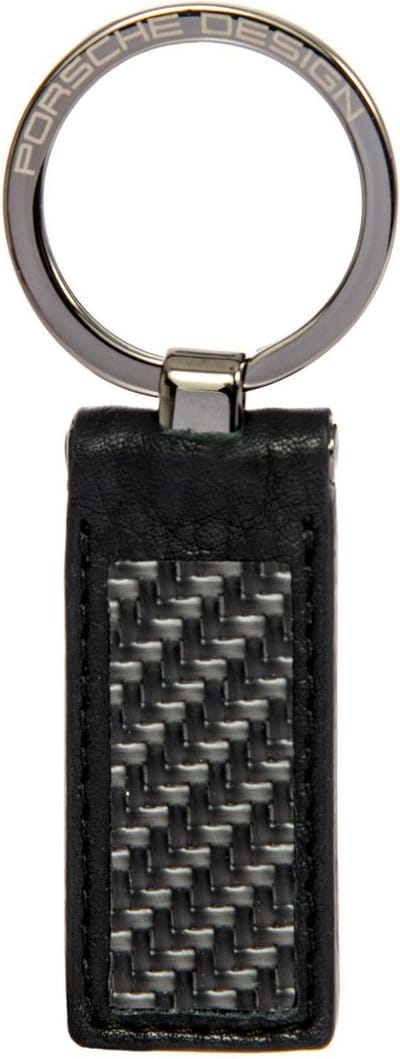 PORSCHE DESIGN Sleutelhanger Keyring Carbon Black Zwart