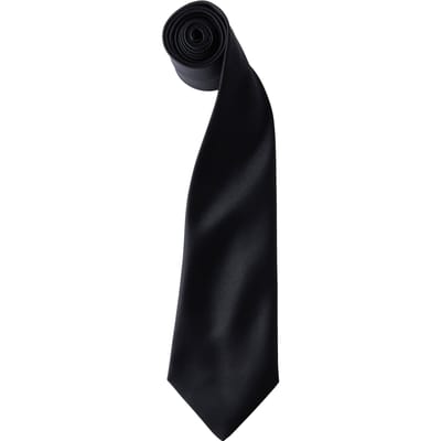 Premier Herensatineband (Smalblad) (Zwart)