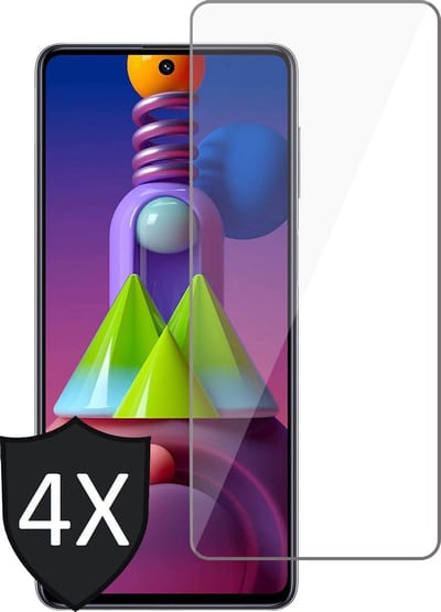 Screenprotector geschikt voor Samsung M51 - 4x Glas Screen Protector