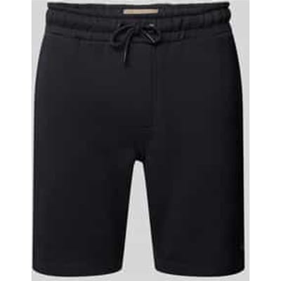 Korte regular fit sweatshorts met labelpatch