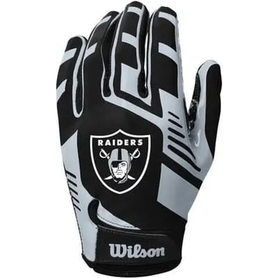 Wilson Adult NFL Stretch Fit Gloves Team Las Vegas Raiders voor Sport Fanzone