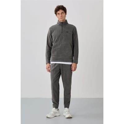 Heren Polyester Fleece Sweatshirt en Broek Set