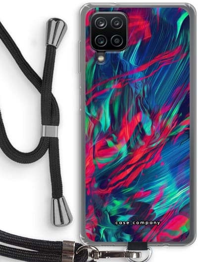 Case Company® - Hoesje met koord geschikt voor Samsung Galaxy A12 hoesje met Koord - Pilgrims Of The Sea - Telefoonhoesje met Zwart Koord - Bescherming aan alle Kanten en Over de Schermrand