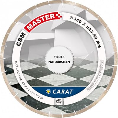 Carat CSMM350400 Diamantzaagblad voor natzagen - 350 x 25,4 x 10mm - Tegels / Steen