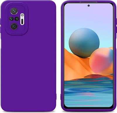 Cadorabo Hoesje geschikt voor Xiaomi RedMi NOTE 10 PRO in FLUID DONKER PAARS - Beschermhoes gemaakt van flexibel TPU silicone Cover Fluid Case