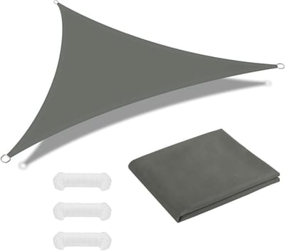 Driehoekige Zonnescherm, Waterdichte Tuindak met UV Bescherming, 3 x 3 x 3 m Oxford Stof, Ideaal voor Buitengebruik en Bescherming tegen de Zon