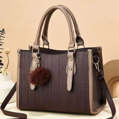 Grote Capaciteit Enkele Schouder Crossbody Tas Dames Tas Buitenlandse Stijl Handtas Nieuwe Mode Gestreepte Textuur Koreaans Meerlaags . gray