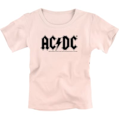 AC/DC T-shirt voor kinderen - Metal-Kids - Logo - voor Kinderen - lichtroze