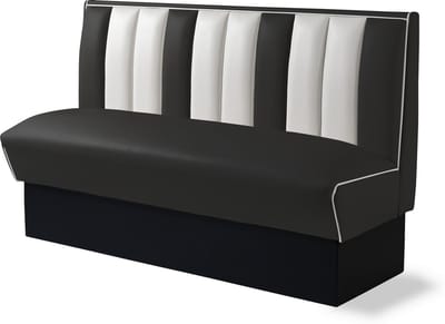 Bel Air Dinerbank Single Booth HW-150 Zwart