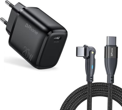 DrPhone FastConnect - Snelle USB-C Kabel - 1 Meter - 20W Snellader voor Optimaal Laden - Geschikt voor o.a. iPhone