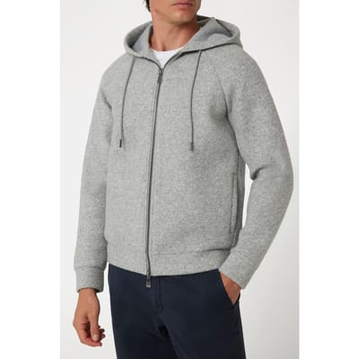 GUESS Marciano By  Full Zip Hooded Flee Light Stone Heather Taglia: S | Cardigan Outlet | Uomo