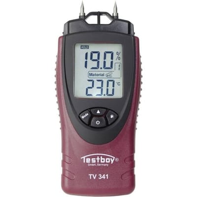 Testboy TV 341 Materiaalvochtmeter Meetbereik bouwvochtigheid 0 tot 55 % Meetbereik houtvochtigheid (bereik) 0 tot 55 %
