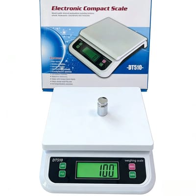 Keukenweegschaal, 30kg/1g nauwkeurige voedselweegschaal voor de keuken. Met professionele PCS- en tara-functie, geschikt voor keuken en bakkerij. 6 weegeenheden: g, oz, lb, kg, tl, ct, voorzien van elektronisch LCD-scherm.