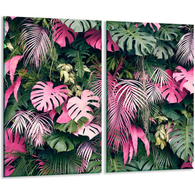 TMK ArtDeko Serie - Glas Snijplank - 2x 30x52 cm - Bloemen Motief