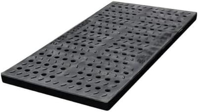 Afvoerafdekking Rechthoekig - Kunststof Rooster - Waterafvoer Tuin - Anti-slip Textuur - Tot 2.5 Ton - Zwart